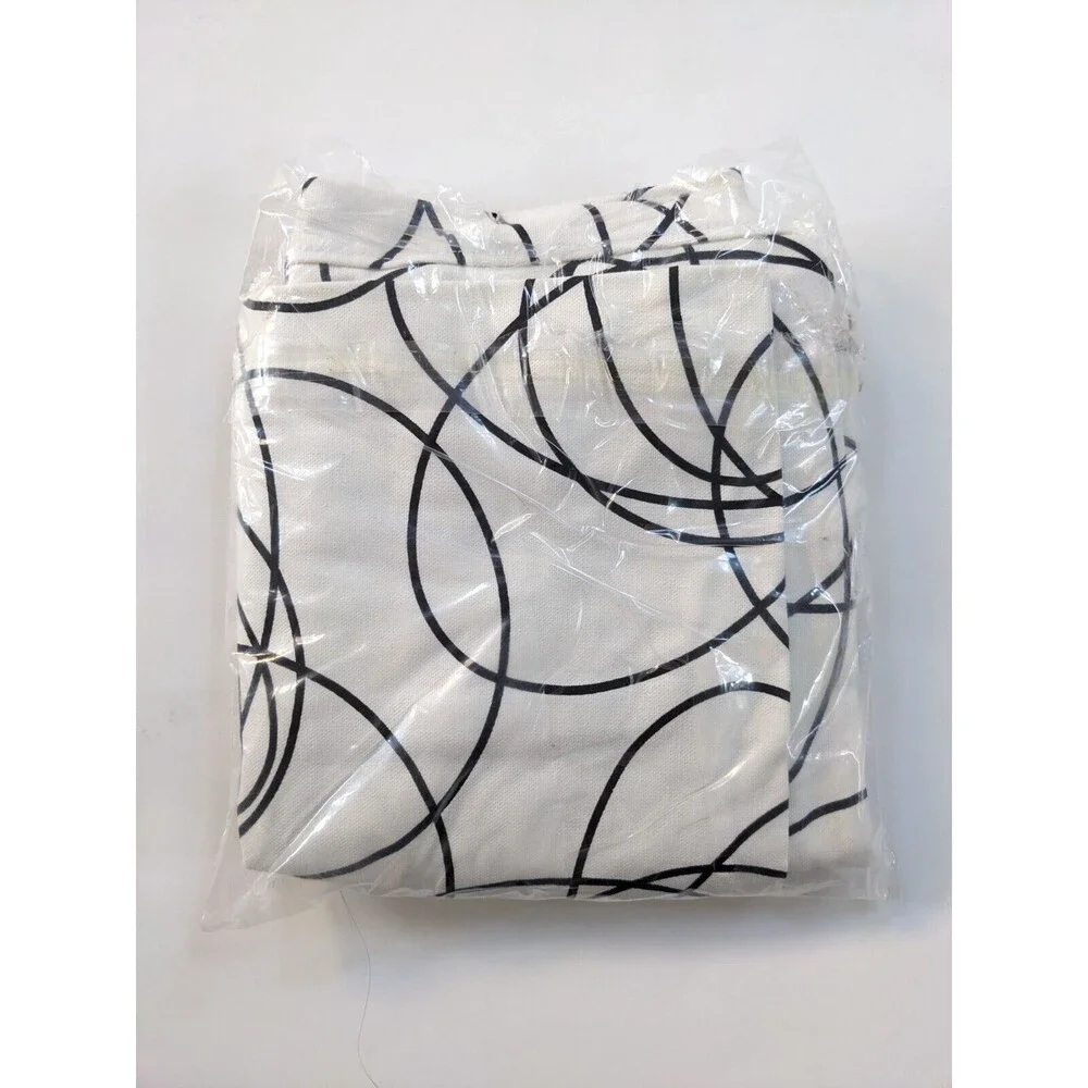Set of 4 IKEA Henriksdal‎ Chair Covers Slipcovers Abstract Black White Pattern